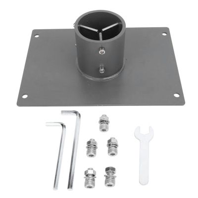 Adfaga Satellite Mounting Kit Flat Pipe Adapter Heavy Duty Aluminum Alloy Roof Pole Mount for Gen 3 Uta 232 Wedge Mount Internet Antenna Stable Secure Installation