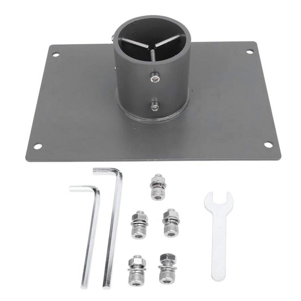 Adfaga Satellite Mounting Kit Flat Pipe Adapter Heavy Duty Aluminum Alloy Roof Pole Mount for Gen 3 Uta 232 Wedge Mount Internet Antenna Stable Secure Installation