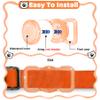 Compatible with Airtag Dog Collar Holder, [1 Pack] Glow in The Dark & Glitter Waterproof Air tag Holder, Silicone Full Body Covered Protective Air tag Case - Fits All Width Collars, Orange Glitter view 2