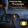 Compatible with Airtag Dog Collar Holder, [1 Pack] Glow in The Dark & Glitter Waterproof Air tag Holder, Silicone Full Body Covered Protective Air tag Case - Fits All Width Collars, Orange Glitter view 4