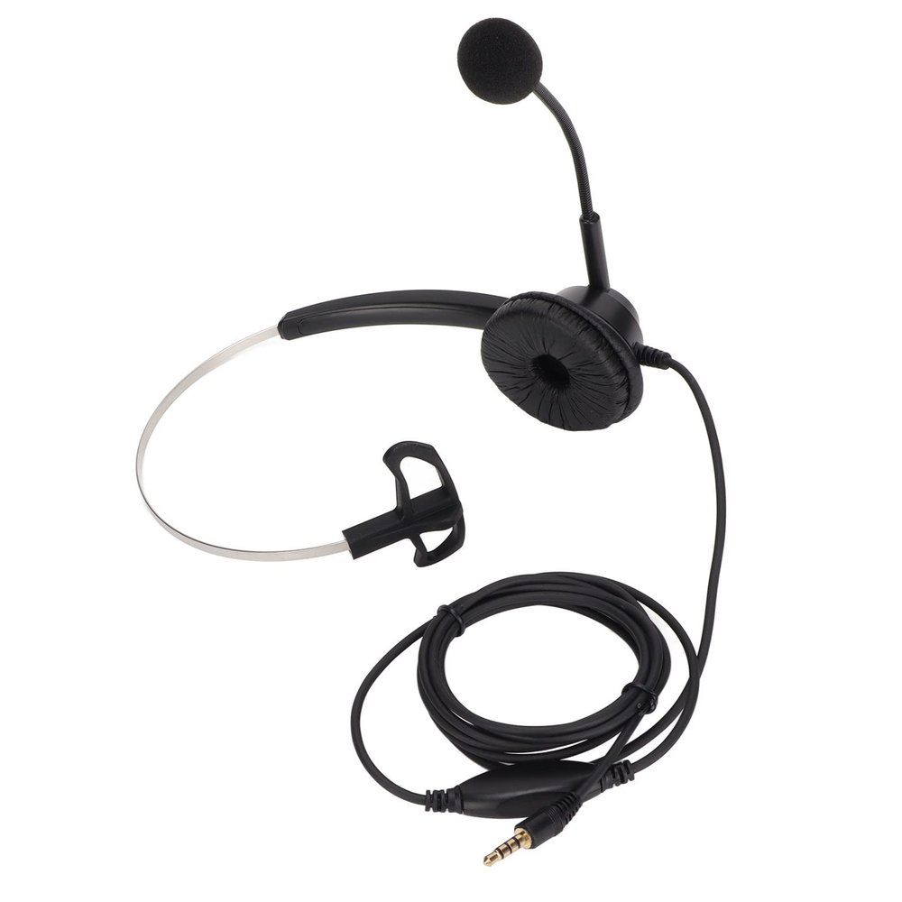 BowyTrading H360-3.5VA Call Center Headset, Single Ear Business Headphone with Noise Cancelling Microphone, Professional VOIP Telephone Headset for Office Customer Service, Adjustable Volume