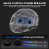 NYTALK N8 8 Riders Mesh Motorcycle Helmet Communication System, Motorcycle Bluetooth Headset V5.4 with Audio Multitasking/Music Sharing, 45mm Helmet Speakers Intercom for ATV/Snowmobile/Ski, 2 Pack view 3