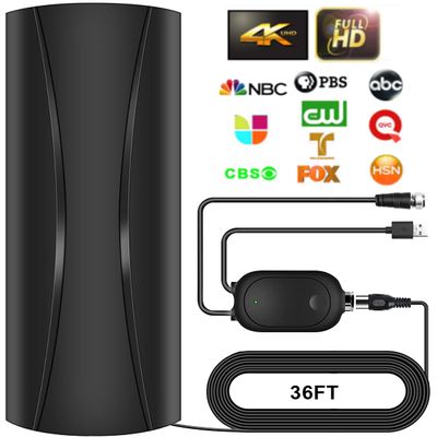 3600+ Miles TV Antenna Indoor, 360 Reception Digital Antenna for Smart TV and Old TVs, HD Antenna for Local Channels with Amplifier Signal Booster Support 4K 8K 1080p -38ft Thick Coaxial Cable