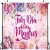 Feliz Dia de la Madre Backdrop 8x6FT Mexican Happy Mother's Day Photography Background Pink Flowers Butterfly Best Mom Ever Party Decorations Supplies Photo Props view 2