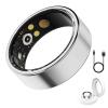 Smart Ring for Women Men, IP68 Waterproof Health Activity Fitness Tracker with Heart Rate Monitor Smart Rings Monitor Blood Oxygen Fitness Ring Step Counting Calorie for Dual Systems(Silver,8) view 1