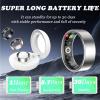 Smart Ring for Women Men, IP68 Waterproof Health Activity Fitness Tracker with Heart Rate Monitor Smart Rings Monitor Blood Oxygen Fitness Ring Step Counting Calorie for Dual Systems(Silver,8) view 4