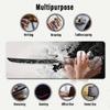 Gaming Mouse Pad Cinematic Samurai Sword - 31.5x11.8 HD Print Japanese Art Desk Mat for Pro Gaming & Minimalist Office, Non-Slip, Stitched Edges, Black and White view 3