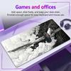 Gaming Mouse Pad Cinematic Samurai Sword - 31.5x11.8 HD Print Japanese Art Desk Mat for Pro Gaming & Minimalist Office, Non-Slip, Stitched Edges, Black and White view 4
