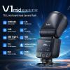 Godox V1 Mid N for Nikon V1 Mid-N Flash Round Head Upgrade TTL Flash 24mm 55Ws, Touchscreen, USB-C Recharge, 1.7s Recycle 650 Pops, HSS 1/8000s, Lightweight Travel Strobe for Z6 Z8 ZFC D60 Fits AK-R1 view 2