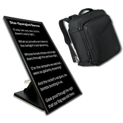 BLACK BOX Prompter Echo GO! Lyrics Prompter w/Backpack - Mirror Tablet or Laptop