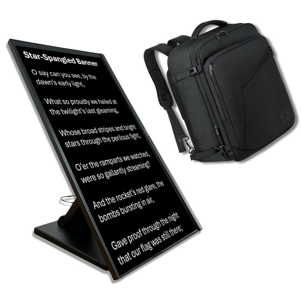 BLACK BOX Prompter Echo GO! Lyrics Prompter w/Backpack - Mirror Tablet or Laptop