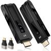 Beyn 2026 Wireless HDMI Transmitter and Receiver, 1080P@60Hz Output with 4K Decode, Up to 328ft Range, Plug & Play for Laptop to TV, Projector, Monitor(Obsidian Black) view 1