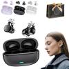 2026 New Clip-On Open-Ear Headphones  Wireless Bluetooth Earbuds with AI Noise Cancelling, Rhinestone Decor & Water Resistant, High Resolution, Clear Sound Quality (Black) view 1