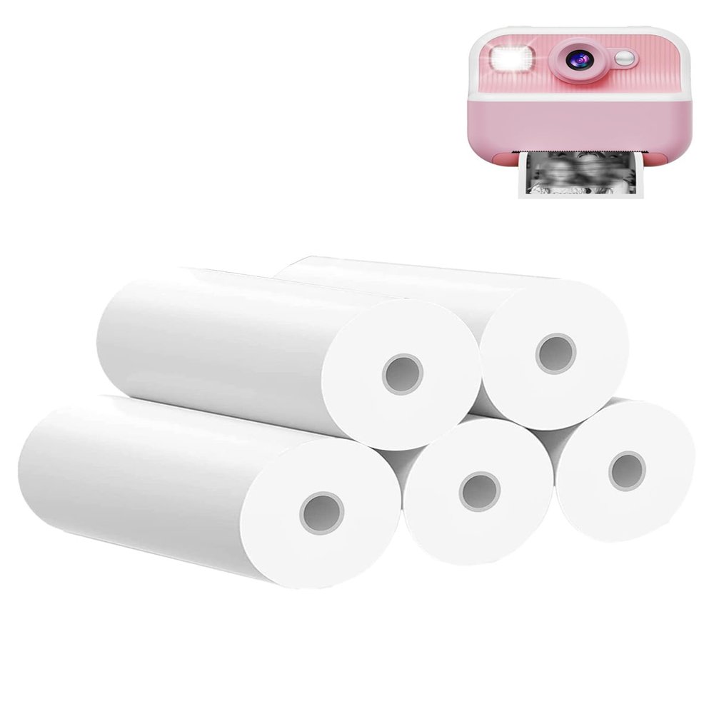 5 Rolls Kids Instant Camera Print Refill Paper for DUDUDRAGON M8,UYRUREL Eco-friendly Thermal Printing Paper for Children's Camera,Instant Printing Without Jams.