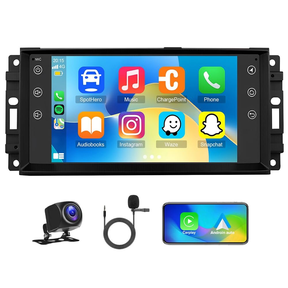 2G+64G Car Radio Upgrade for Chrysler Cirrus 2007-2012 with Wireless CarPlay and Android Auto, 7 Inch Touchscreen Android 13 Double Din Car Stereo w/Bluetooth GPS WiFi FM RDS SWC Camera
