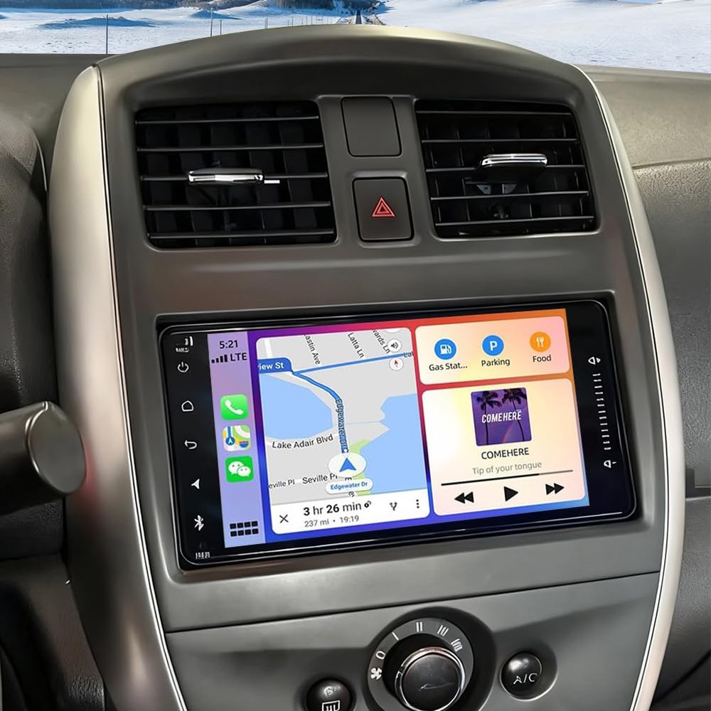 2G+64G Car Radio for Nissan Versa 2012-2019, Android 14 Upgrade 7 Inch HD Touch Screen Double Din Car Stereo Head Unit with Wireless CarPlay Android Auto GPS Bluetooth WiFi FM RDS SWC BT Backup Camera