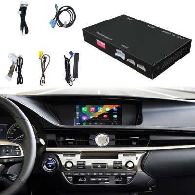 Wireless CarPlay Android Auto Decoder Retrofit Kits Compatible with Lexus ES200 ES250 ES260 ES300 ES350 for Knob Controller from 2015-2020, Supprot Navigation, Mirror Link, Back-up Camera