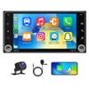 2G+64G Car Radio Upgrade for Toyota Aqua 2012-2014 with Wireless CarPlay and Android Auto, 7 Inch Touchscreen Android 13 Double Din Car Stereo w/Bluetooth GPS WiFi FM RDS SWC Camera view 1