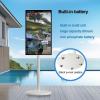 21.5" Portable Smart Touchscreen TV Android 13 Rotating Mobile Monitor on Casters All in One Home Entertainment Center(White-6+128G) view 2