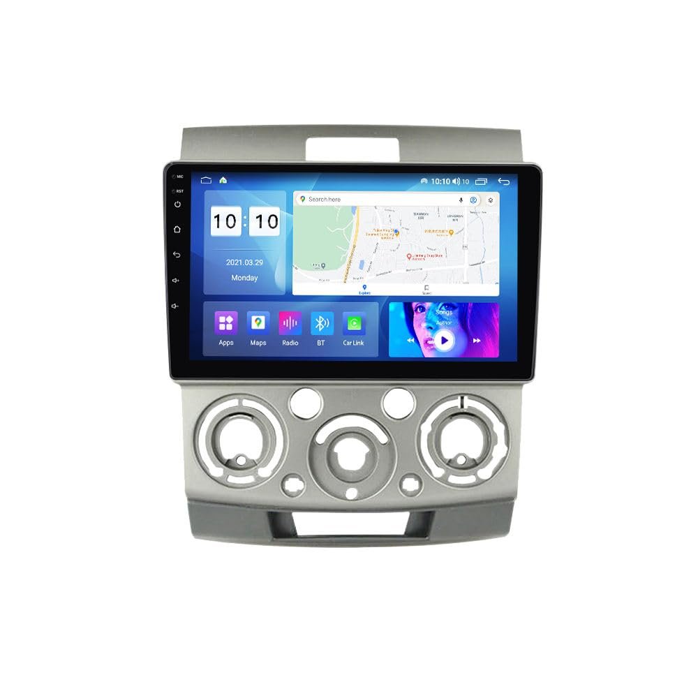 Android Car Stereo for Ford Ranger 2006-2011,9 inch IPS Touchscreen with Upgrade Wireless CarPlay & Android Auto,WiFi/GPS,Support Steering Wheel Control and Subwoofer,4-Core 1+32G