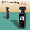 4K Ultra HD Pocket Camcorder  WiFi Enabled Action Camera with 16MP Photos,170 Wide Angle Lens,270 Rotating Head, Slow Motion, 1.3-inch Display for Filming Travel Vlog Video,with Mic Clip (128GB) view 3