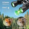 10-30x50 High Power Military Zoom Binoculars with Backpack Clip and Tripod Mount Adapter, Low Light Night Vision/Daily Waterproof / BAK7 Prism/FMC Lens for Bird Watching, Hunting, Outdoor, Hiking view 4
