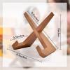CWENZXDIA Vinyl Record Storage Solid Wood Record Stand Home Wooden Reading Kitchen Menu Display Living Room Book Holder view 2