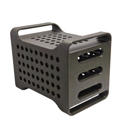 Portable Solid State Drive Desktop Stand for Samsung T7 SSD Holder 3D-Printed Matte Black Secure Storage Case with Slide-Out Cover, Cooling Vents & Type-C Cable Slot (Three Slots)