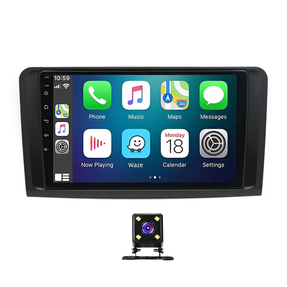 10 inch Touchscreen Car Stereo for Mercedes Benz GL ML Class W164 X164 ML350 ML500 ML280 GL320 GL350 GL450 2005-2011, 2G+64G, Android 13 Bluetooth Radio Replacement with Wireless