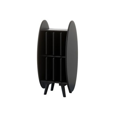 LIAN16PENG CD Rack Modern Creativity Wooden Vinyl Record Storage Cabinet for Living Room Bedroom Lounge Disc Rack(Black)