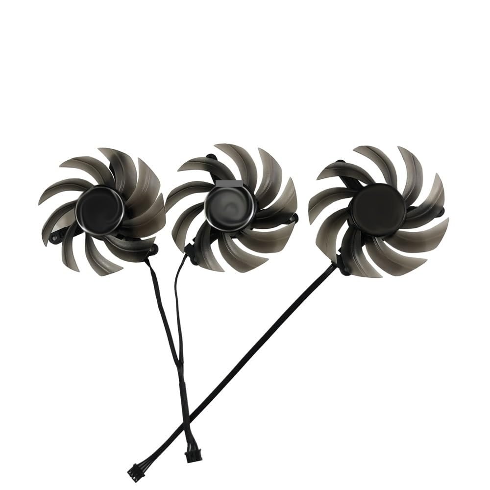 82MM TH8015S2H-PCC02,GPU Graphics Card Fans, for Palit for GeForce for RTX 3060 Ti 3070 3070Ti 3080 3080Ti for Gamingpro OC VGA Video Replacement Parts(Triple TH8015S2H Fan)