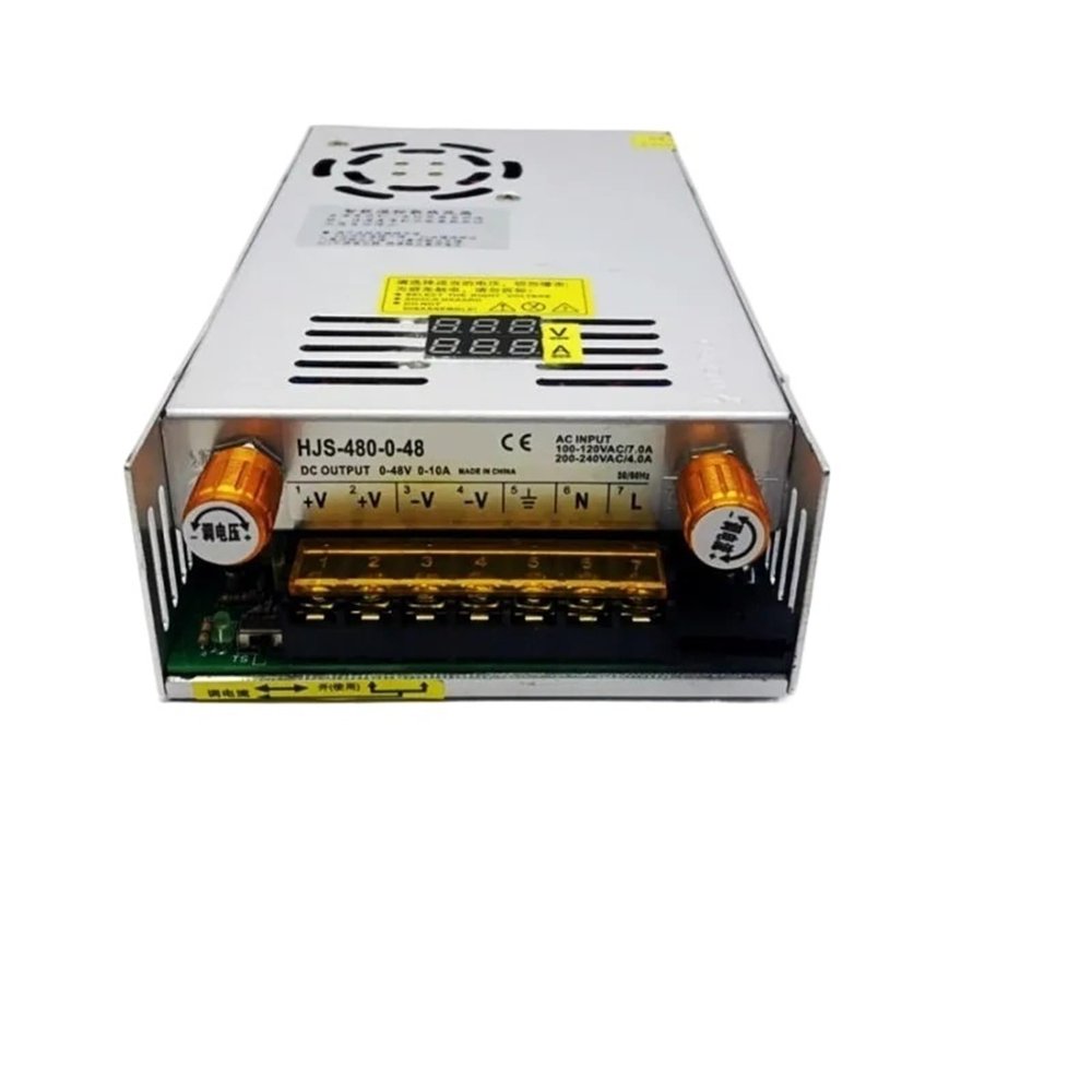 480W AC 220V to DC 5V 12V 24V Adjustable Switching Power Supply 36V 48V 60V 80V 120V 160V with Digital Display 1Pcs(Adjust Current,0-60V 0-8A)