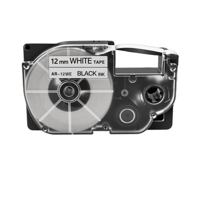 12mm XR Label Tapes Compatible with Label Printer KL120 KL 60 KL 130 XR12WE XR 12X XR(Black on White)