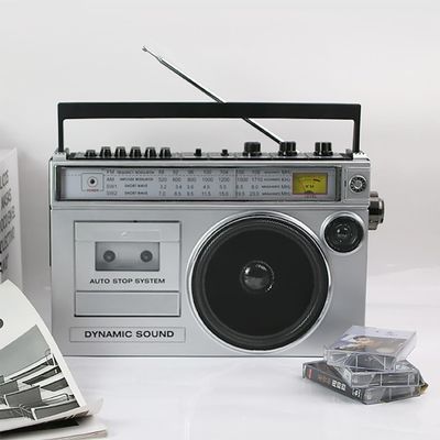 Portable Cassette Player Radio, Retro Cassette CD Player Boombox, AM/FM/SW Radio, Support SD/USB Input, for Family Gathering Travel