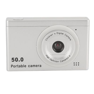 ANGGREK Compact Camera, Digital Video Camera 1080p 2.4 Inch Screen Front Back Rear Type C Type C by Students for Traveling (Silver Gray)