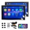 2pcs 10.1" 4K IPS Car Headrest Monitors, Portable Rear Seat Entertainment System with Touch Screen, Phone Cordless Mirror Link, Video Player with TF/AV/USB, Includes Brackets view 1