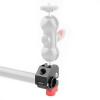 Standard 15mm Single Rod Clamp Adapter with 1/4inch-20 3/8inch-16 for Flashing/Video Light Mounting/Monitors/Microphon DSLR Cage Mount view 4