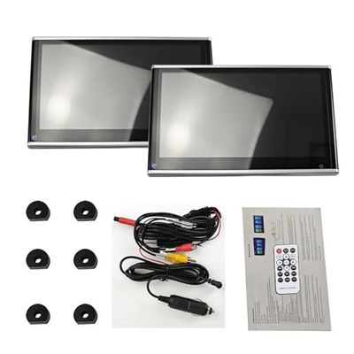 2pcs 11.6" 4K IPS Car Headrest Monitor - Portable HD Video Player, Touch Screen, AV Input/Output, USB/TF Card, Wireless Phone Mirror Link for Back Seat Entertainment