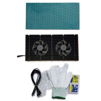 Graphics Card Memory Cooler Aluminum GPU Backplate Panel Heatsink + PWM Fan for 3090 3080 3070 Series Radiator Gpu Backplate Heatsink
