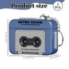 2Pcs Mini Tape Recorder Keychain, Plastic Recordable Retro Mini Cassette Tape Recorder Keychain for Backpacks, Handbags Microcassette Player view 3