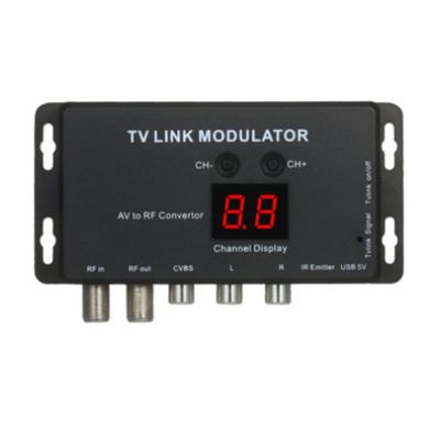 ArtHoval TM70 UHF TV Link Modulator AV to RF Converter with Channel Display, for PAL/NTSC Compatible, Adjustable Output Level for SLX and TV-Link
