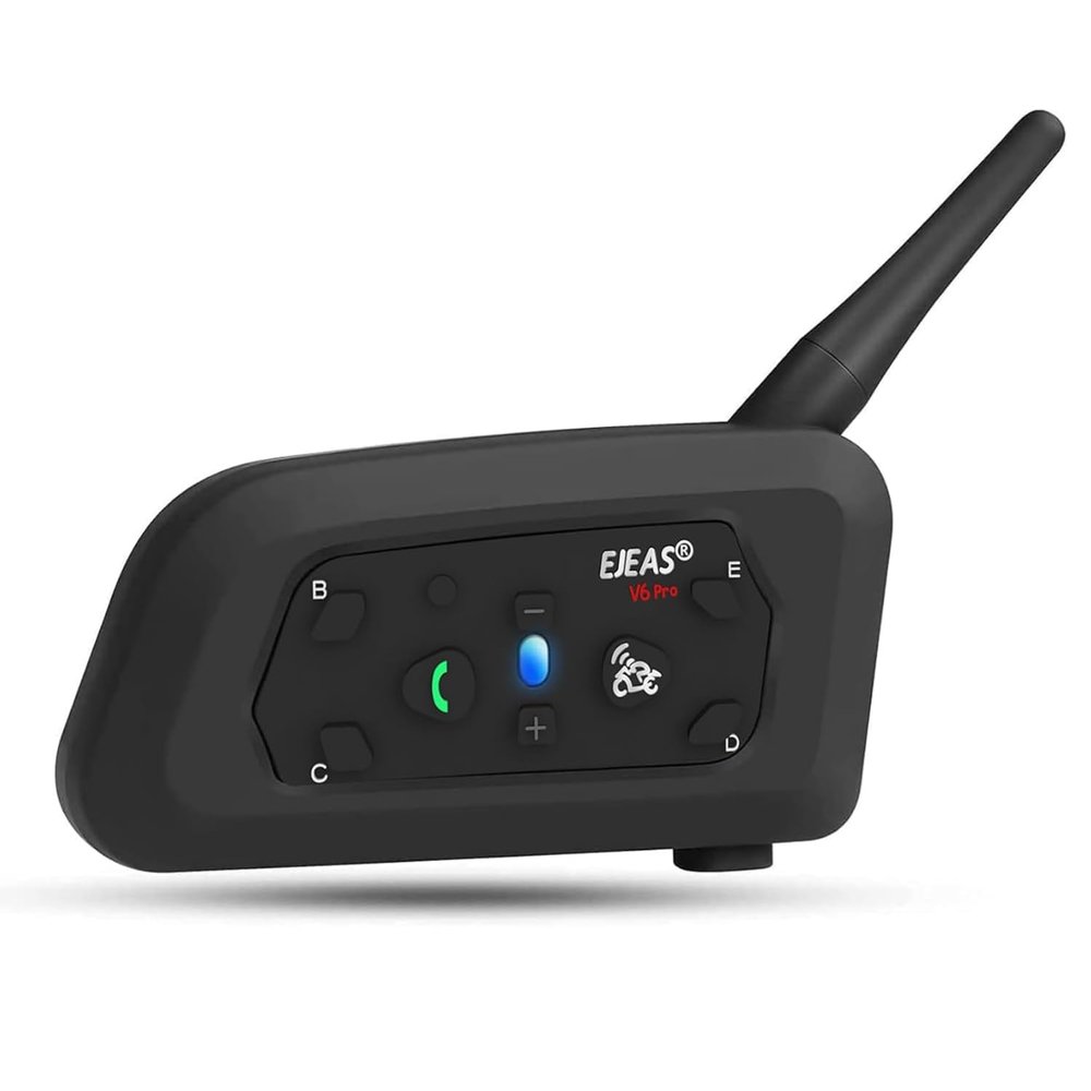 KUNFINE Motorcycle Bluetooth HeadsetSmart Bluetooth Headset for Motorcycle Helmets, Noise-Canceling Intercom, Long-Range & Hands-Free for Skiing and Climbing V6 Pro+