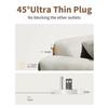 2 Pack Power Strip with 6 Outlets Charging Ports, 5Ft Flat Plug Extension Cord with Multiple Outlets, 3 Sided Design Outlet Extender (2PackHighvalue) view 2