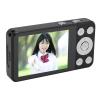 4K Digital Camera, Portable 64MP 18x Zoom Autofocus Anti Shake Selfie HD Video Vlogging Camera, Compact Travel Camera with 2.8inch LCD Display and Built in Flash, for Teen Boy Girl (Black) view 2