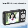 4K Digital Camera, Portable 64MP 18x Zoom Autofocus Anti Shake Selfie HD Video Vlogging Camera, Compact Travel Camera with 2.8inch LCD Display and Built in Flash, for Teen Boy Girl (Black) view 4
