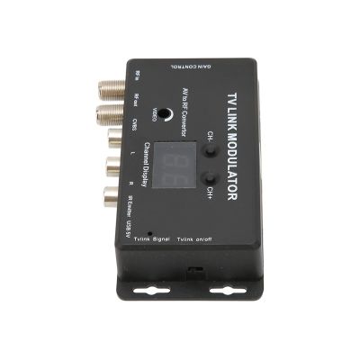 Dioche TV Link Modulator PAL NTSC Adjustable Output Gain Multifunctional Electronic UHF Home Converter for TVs Without AV Jack Durable Plastic Construction