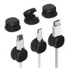 360 Rotatable Cable Management Clips - 3-Pack Self-Adhesive Cord Organizers For Desk, Car, Office, Home Use With No-Residue Adhesive(Black,3 Pack) view 1