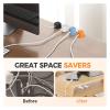 360 Rotatable Cable Management Clips - 3-Pack Self-Adhesive Cord Organizers For Desk, Car, Office, Home Use With No-Residue Adhesive(Black,3 Pack) view 4