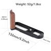 Camera Handle Wooden Handgrip for Leica Q2 Camera Arca-Swiss Aluminum Base Plate (Walnut Wood) view 2