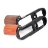 Camera Handle Wooden Handgrip for Leica Q2 Camera Arca-Swiss Aluminum Base Plate (Walnut Wood) view 4